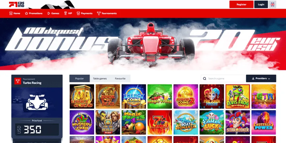 F1 Casino 150 % až do 15 000 CZK + 100 volných zatočení